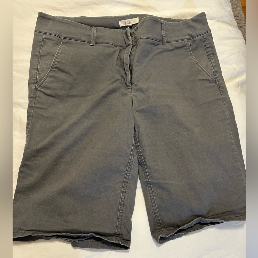 Loft Size 12 Bermuda shorts, dark gray